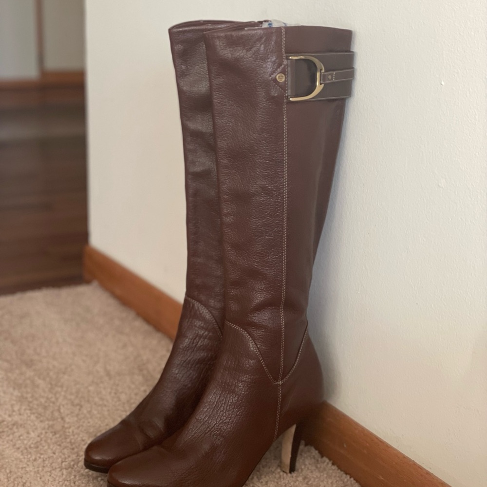 Cole Haan Sierra Chestnut Buckle Tall Boots 🔥‼️